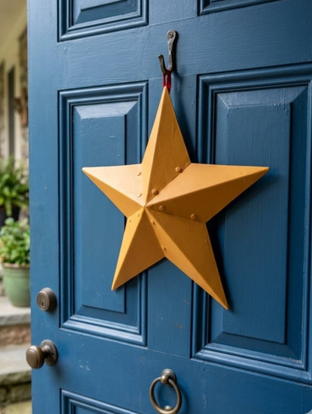 Primitive Metal 3D Star Decor Orange